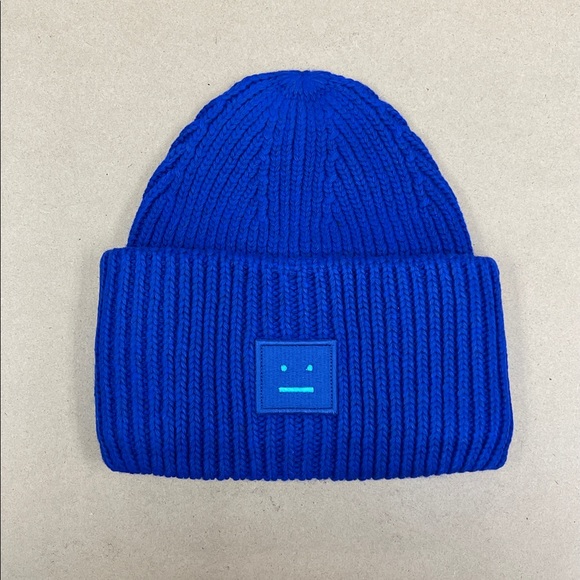 Acne Studios Accessories - Acne Studios Royal Blue Knit Wool Toque Beanie Fisherman Hat Unisex O/S New